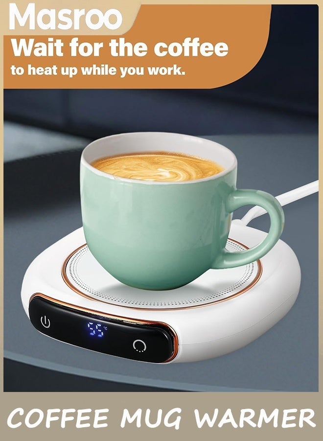 Masroo Coffee Mug Warmer, Cup Warmer for Desk with Auto Shut Off, 3 Temp Settings, Mug Warmer for Coffee, Beverage, Milk, Tea, Coffee Warmer Plate in Your Home & Office - Image 2